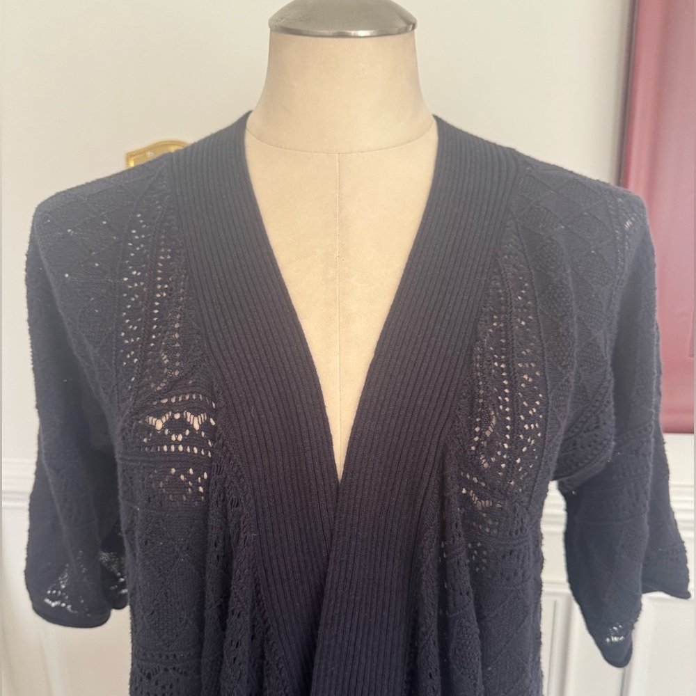 Calvin Klein very dark blue (almost black) Open Knit Cardigan